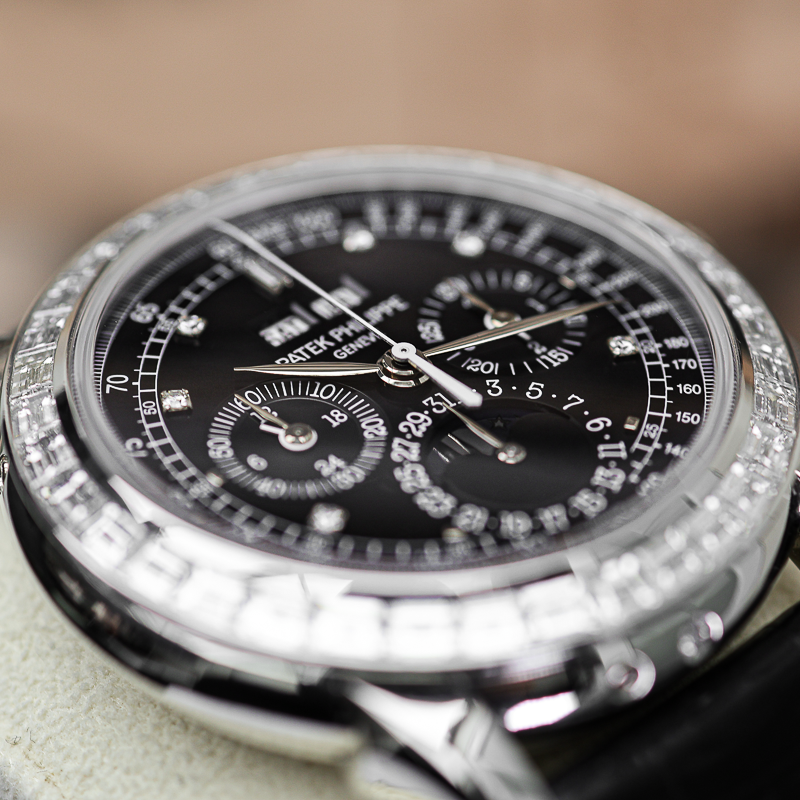 Patek Philippe Grand Complications Perpetual Calendar Chronograph 5971P 40mm Diamond Black Dial
