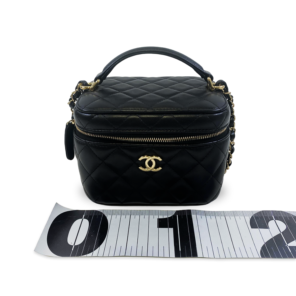 CHANEL Matelassé Vanity Bag Chain Shoulder Strap