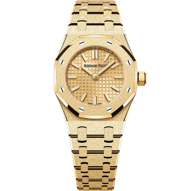 Audemars Piguet Royal Oak Mini Frosted Gold Quartz 67630BA.GG.1312BA.01-C 23mm Gold Dial