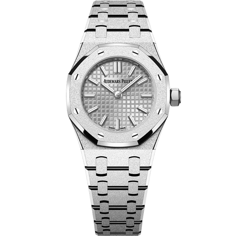 Audemars Piguet Royal Oak Mini Frosted Gold Quartz 67630BC.GG.1312BC.01-C 23mm Silver Dial