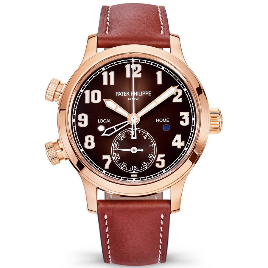 Patek Philippe Calatrava Pilot Travel Time Complication 37mm 7234R-001 Brown Dial