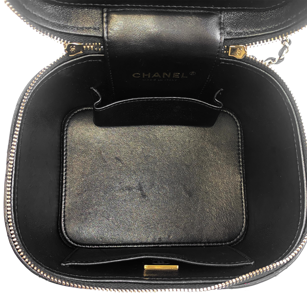 CHANEL Matelassé Vanity Bag Chain Shoulder Strap