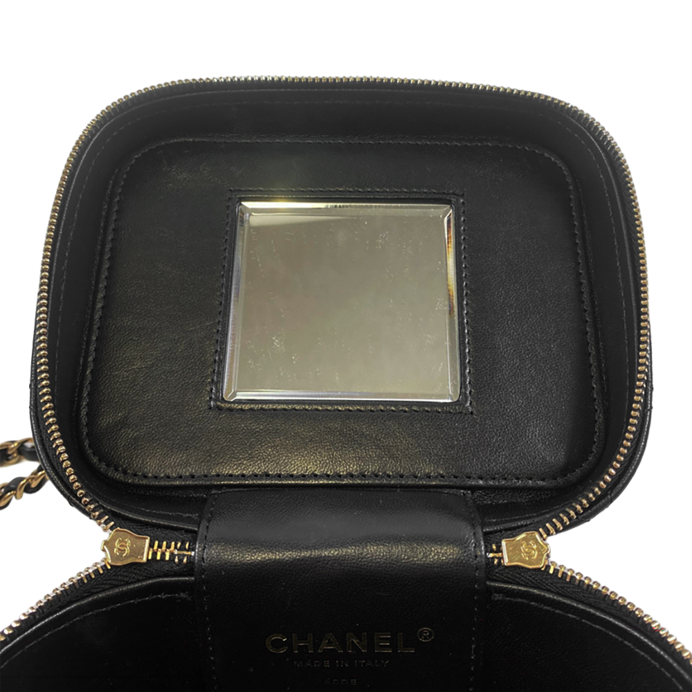 CHANEL Matelassé Vanity Bag Chain Shoulder Strap