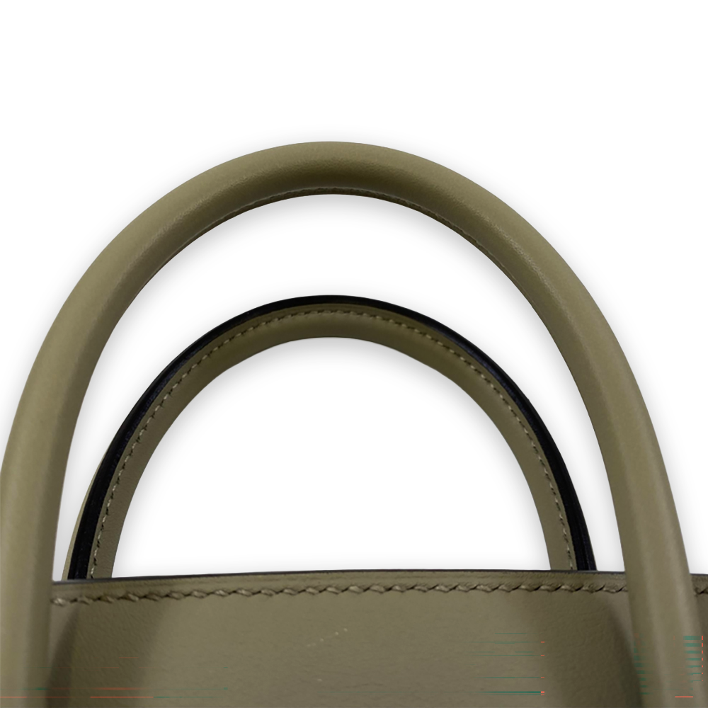 HERMÈS Birkin 25 Beige Swift Leather Bag Silver Hardware Pre-Owned