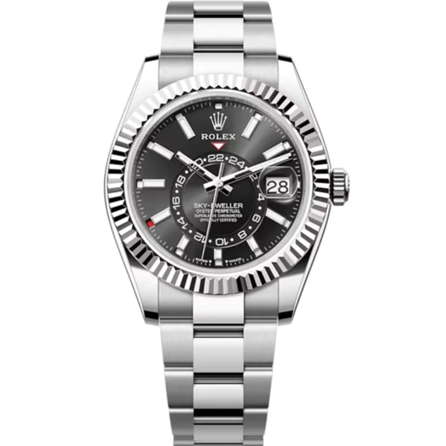 Rolex Sky-Dweller 42mm 336934 Steel Oyster Bright Black Dial 2023