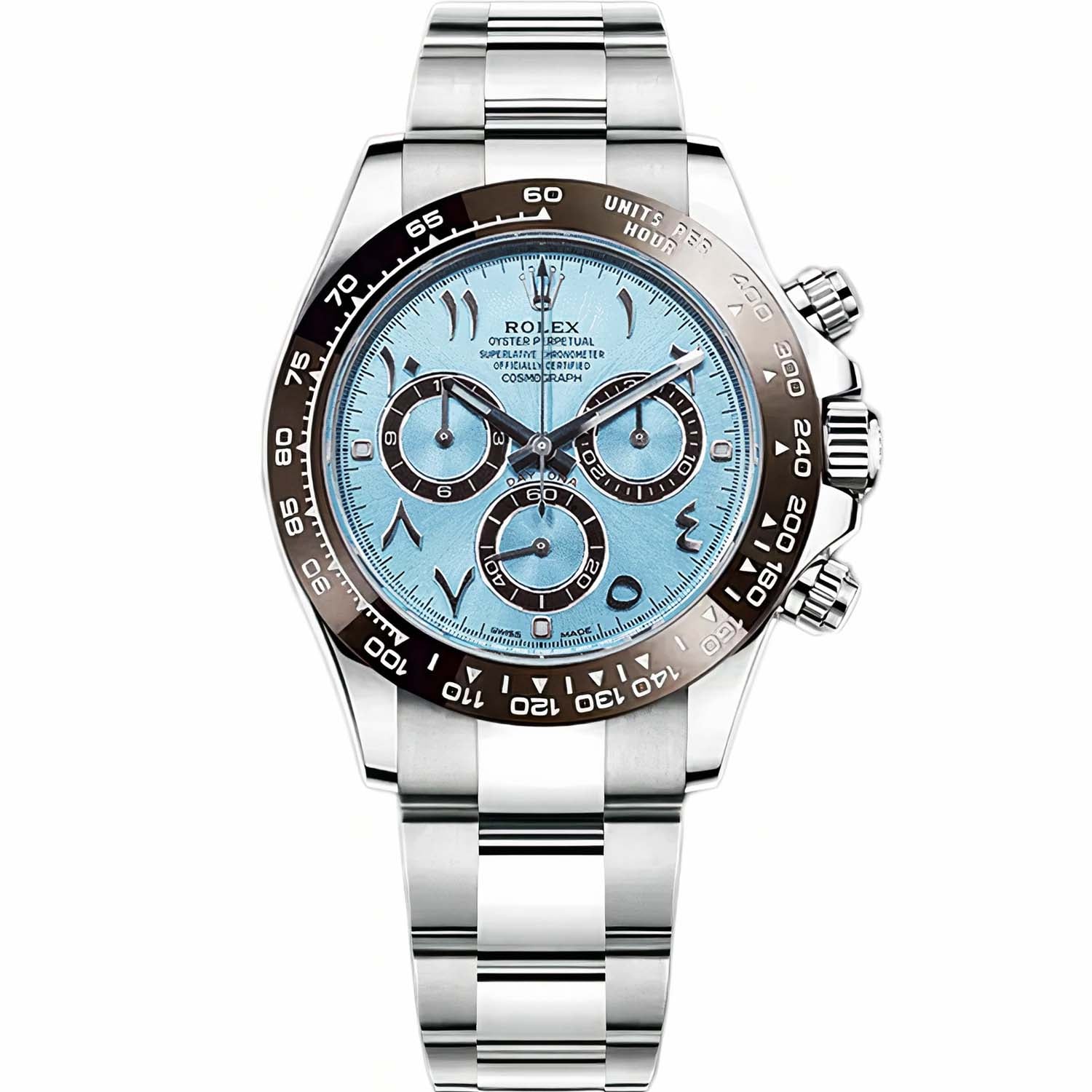 Rolex Daytona Platinum Ice Blue Dial Hindi Numerals 116506