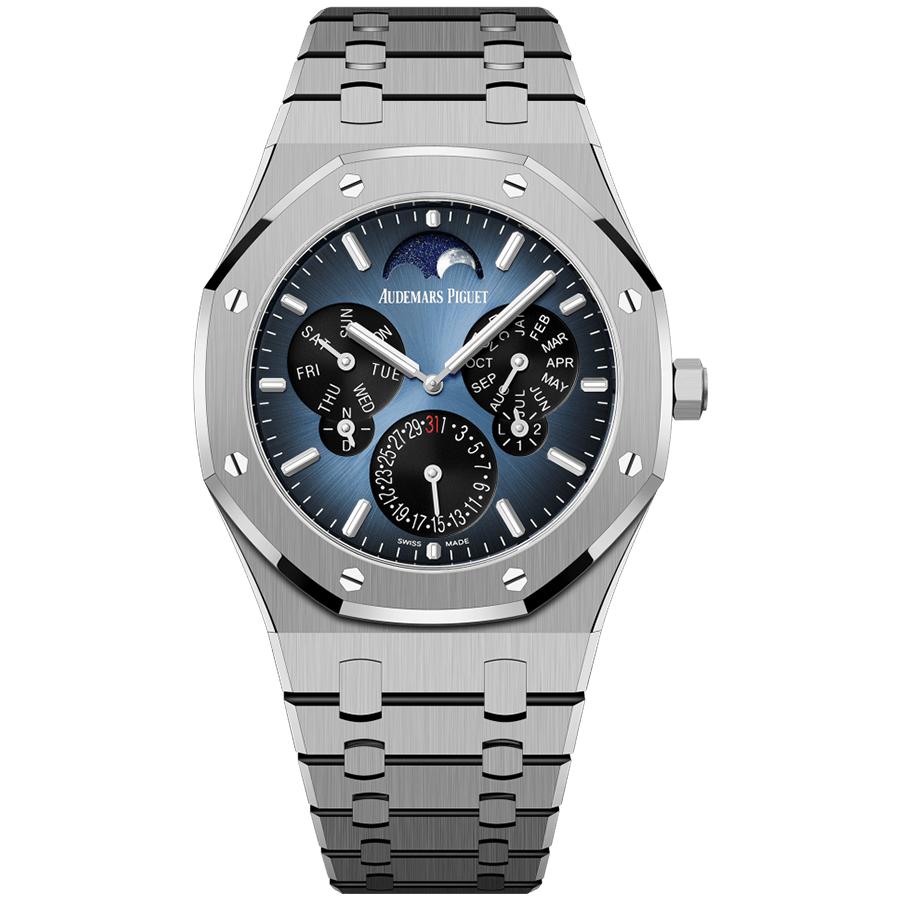 Audemars Piguet Royal Oak Perpetual Calendar Ultra-Thin 41mm 26586TI.OO.1240TI.01 Blue Dial