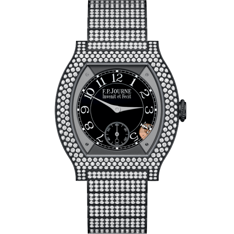 F.P.Journe Élégante 12 Rows of Diamonds ELT 40mm Diamond-Set Bracelet Black Dial