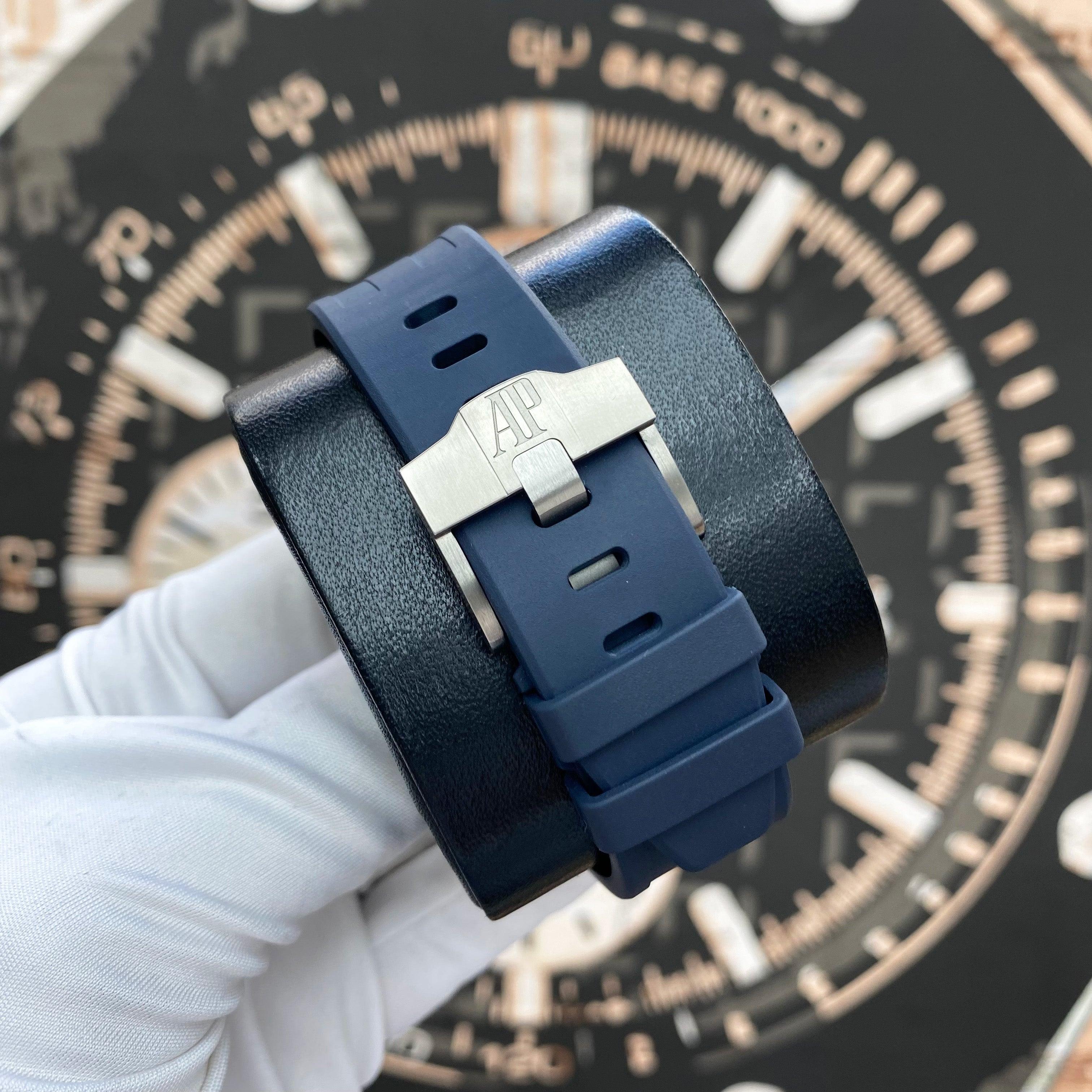 Audemars Piguet Royal Oak Offshore Chronograph 42mm 26480TI.OO.A027CA.01 Blue Dial Pre-Owned - Gotham Trading 