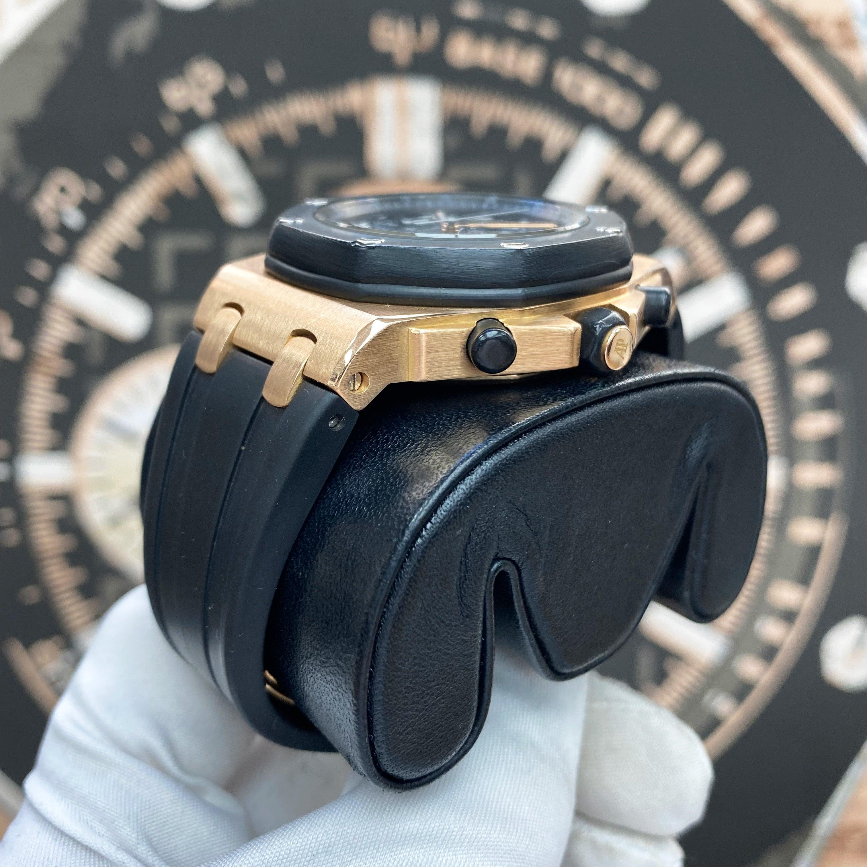 Audemars Piguet "Rubber Clad" Royal Oak Offshore Chronograph 42mm 25940OK Grey Dial Pre-Owned - Gotham Trading 