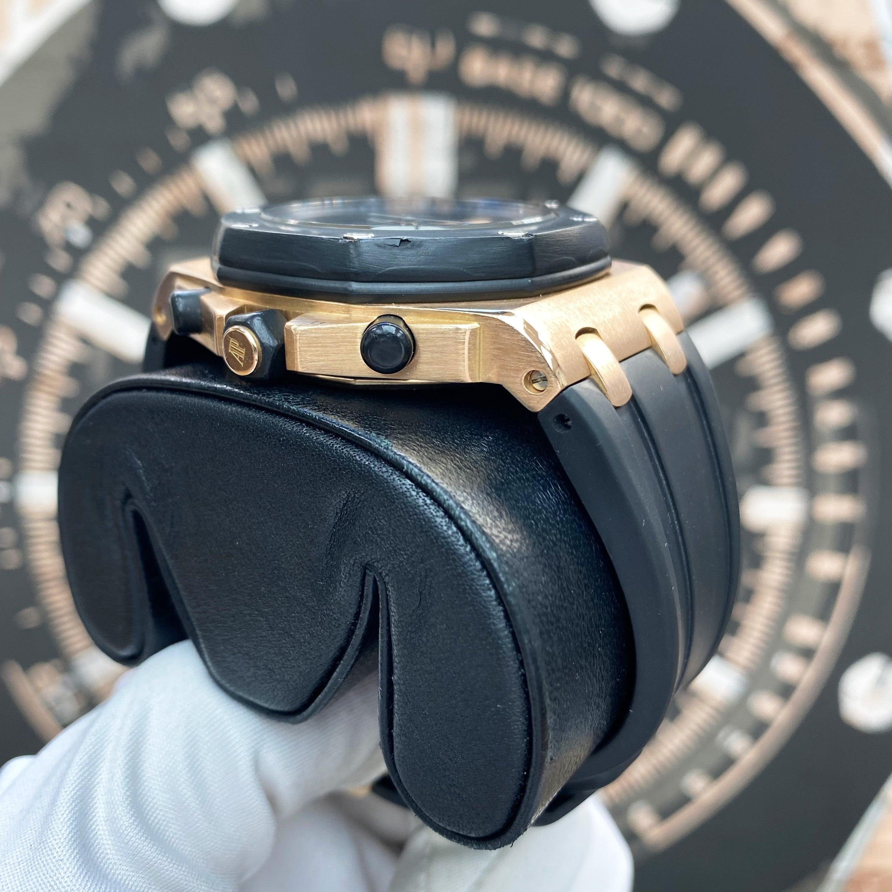 Audemars Piguet "Rubber Clad" Royal Oak Offshore Chronograph 42mm 25940OK Grey Dial Pre-Owned - Gotham Trading 