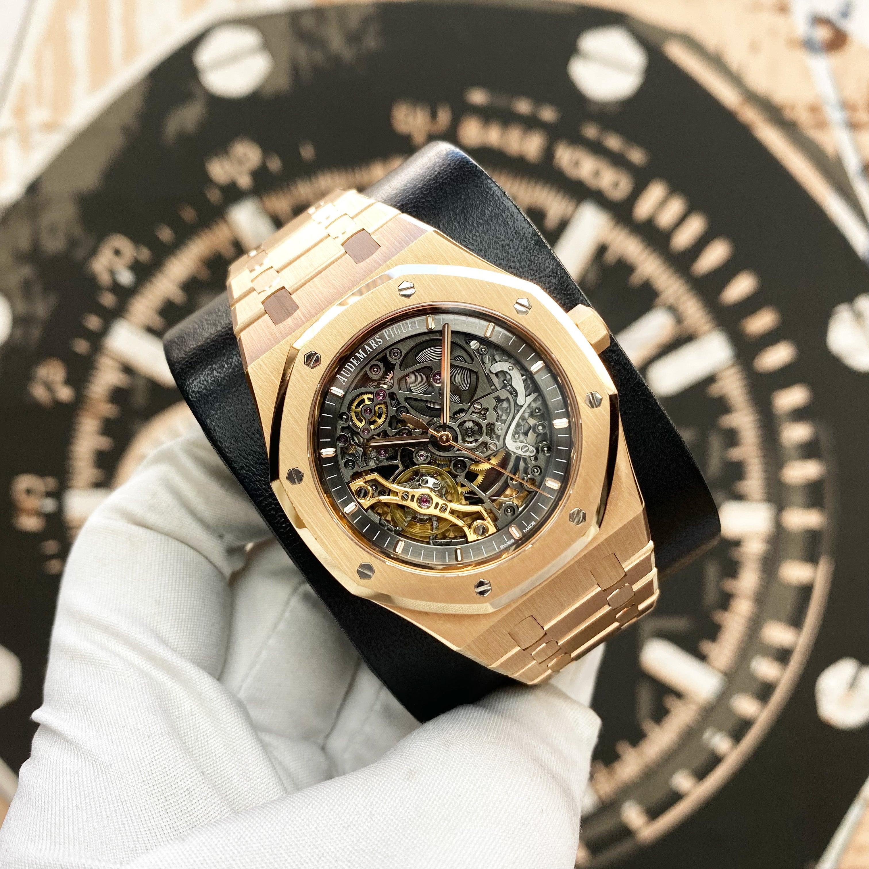 Audemars Piguet Royal Oak 41mm 15407OR.OO.1220OR.01 Openworked Dial Pre-Owned - Gotham Trading 