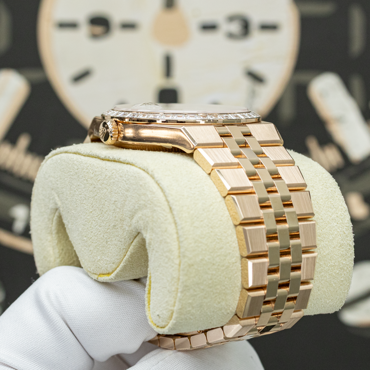 Rolex 2025 FULL STICKERS Land-Dweller 127385TBR 40mm Baguette Diamond-Set White Dial