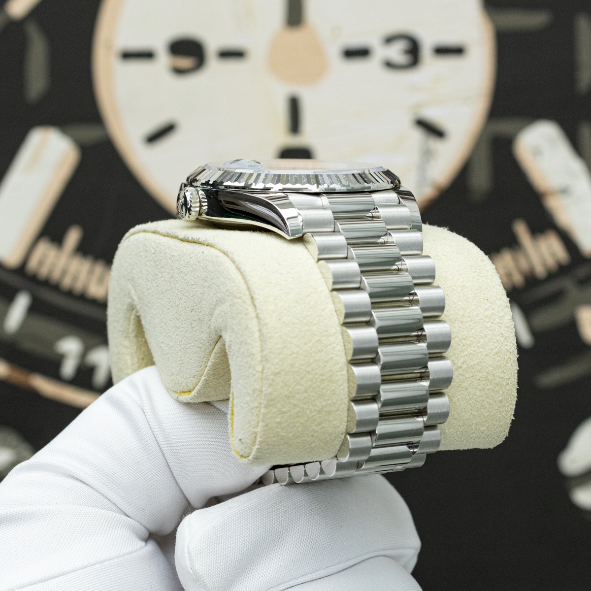 Rolex 2026 Day-Date 228236 40mm Baguette Diamond Ice Blue Dial