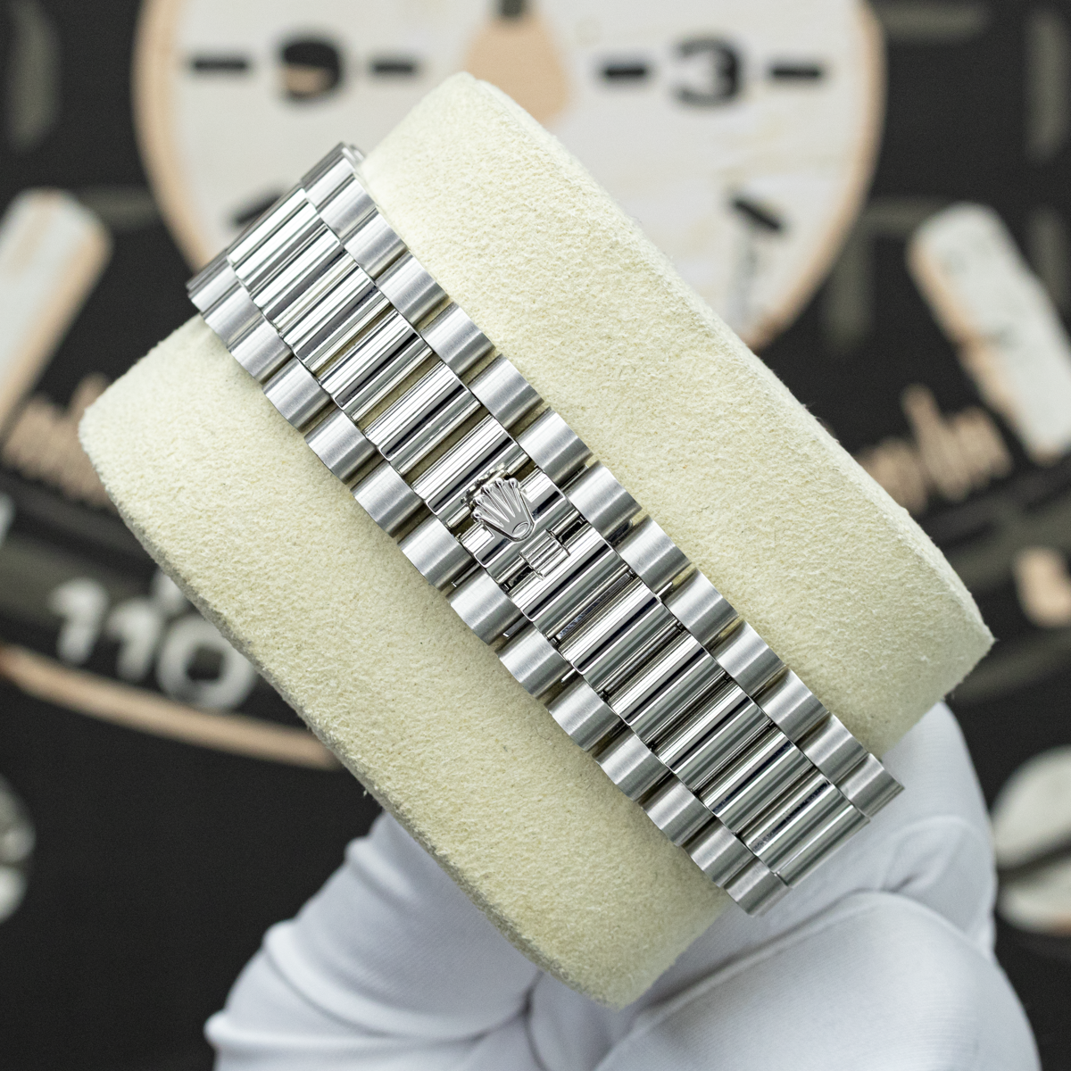 Rolex 2026 Day-Date 228236 40mm Baguette Diamond Ice Blue Dial