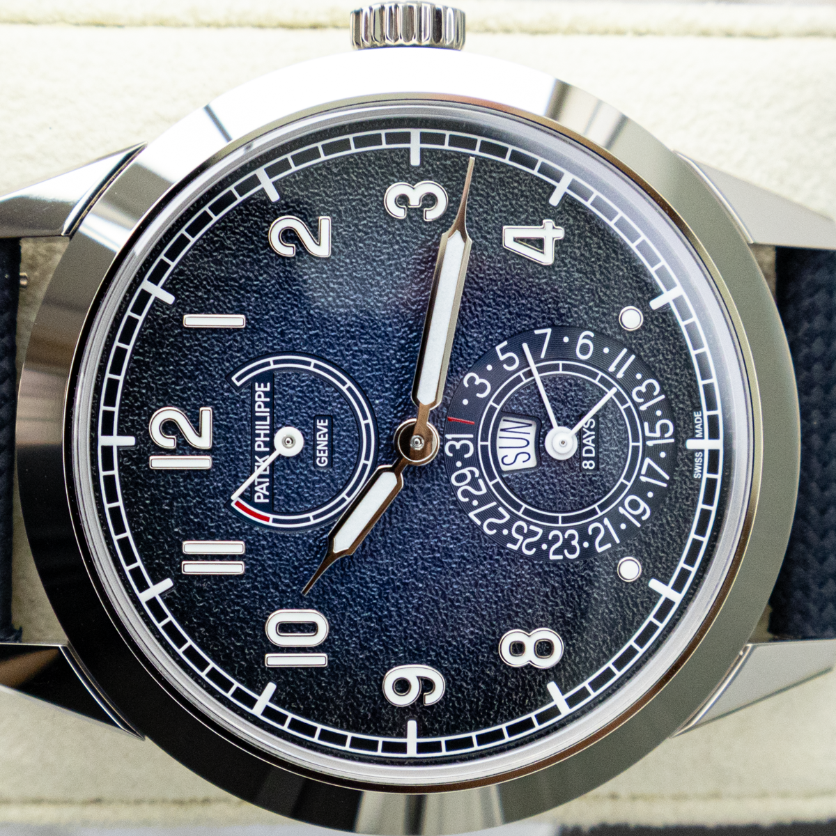 Patek Philippe 2026 Calatrava Instantaneous 8-Day 5328G 41mm Blue Dial