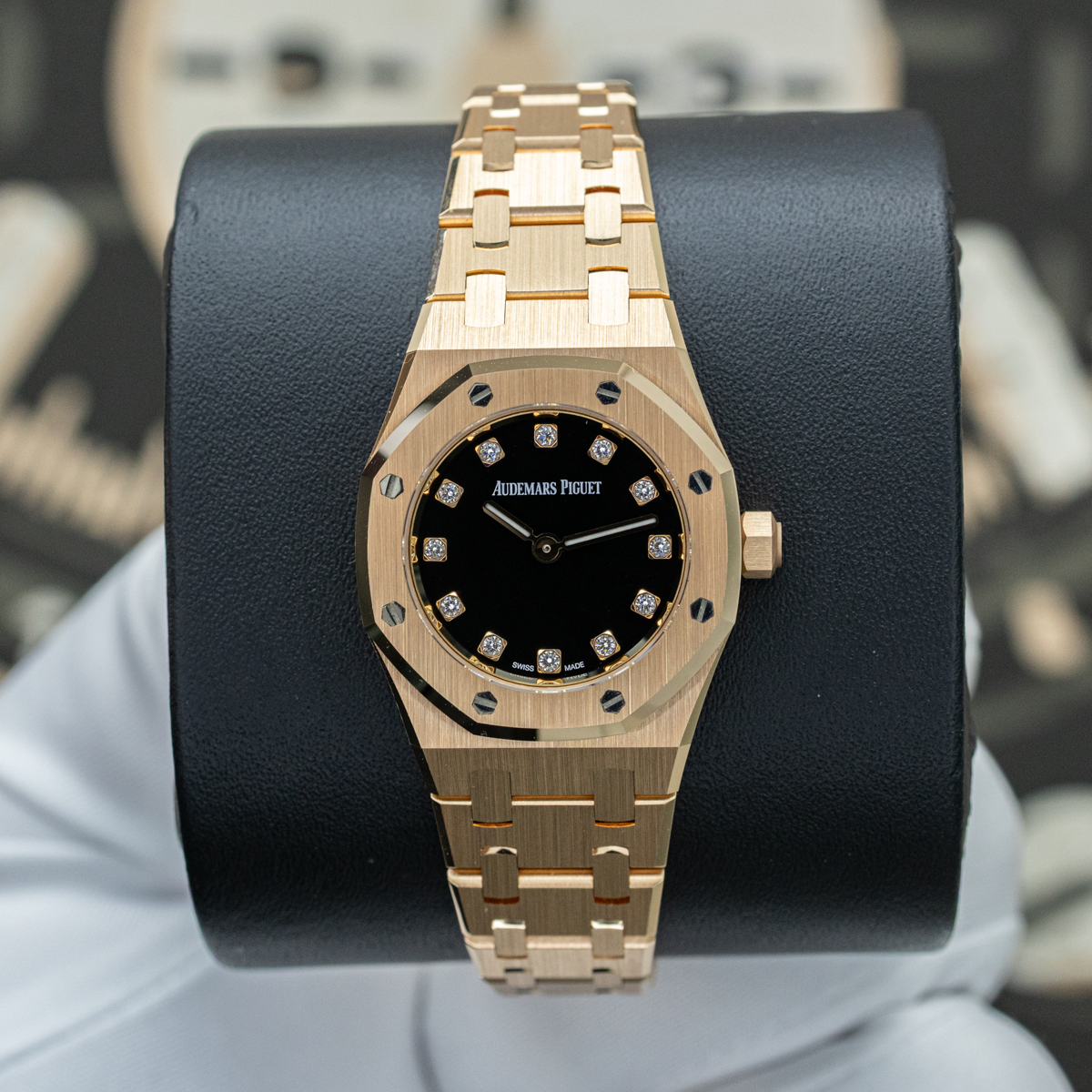 Audemars Piguet 2026 Royal Oak Mini Quartz 67630OR 23mm Diamond-Set Onyx Dial
