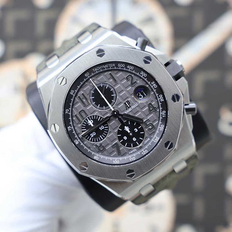 Audemars Piguet Royal Oak Offshore Deployment Buckle Elephant 42mm 26470ST Grey Dial Pre-Owned