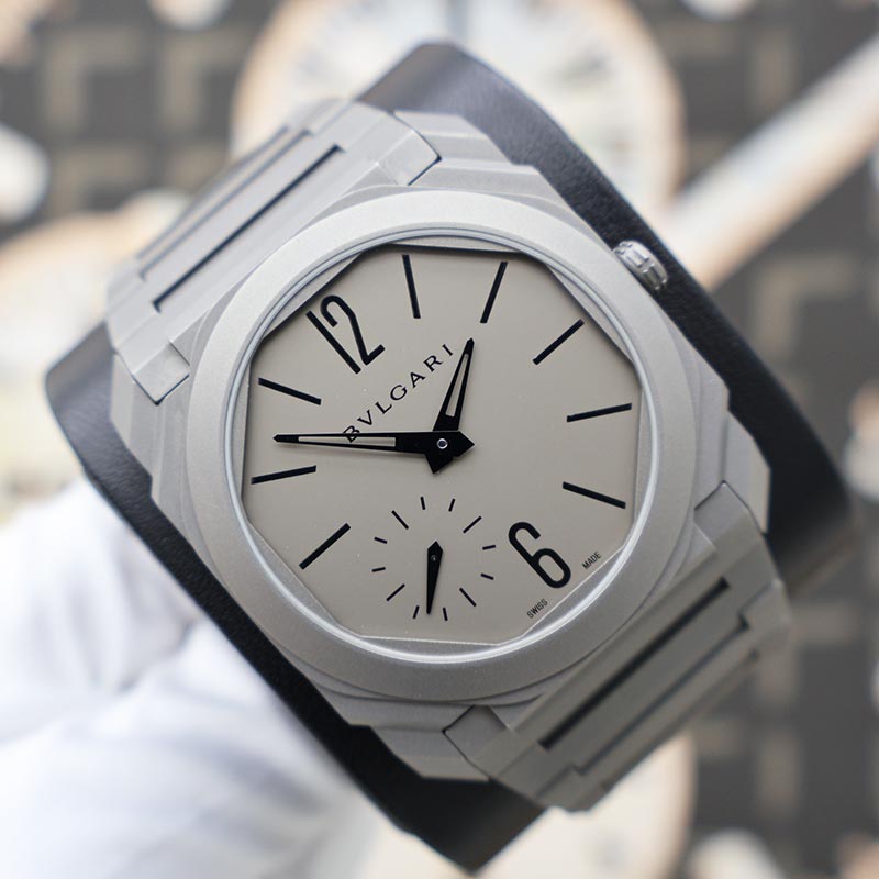 Bulgari Octo Finissimo Titanium 40mm Grey Dial 102713 Pre-Owned