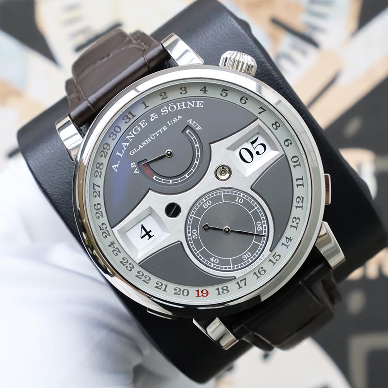 A. Lange & Sohne Zeitwerk Date 44mm Grey Dial 148.038