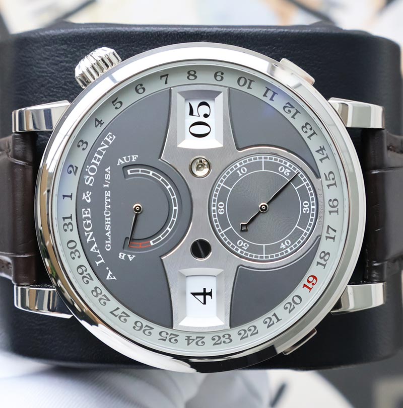 A. Lange & Sohne Zeitwerk Date 44mm Grey Dial 148.038