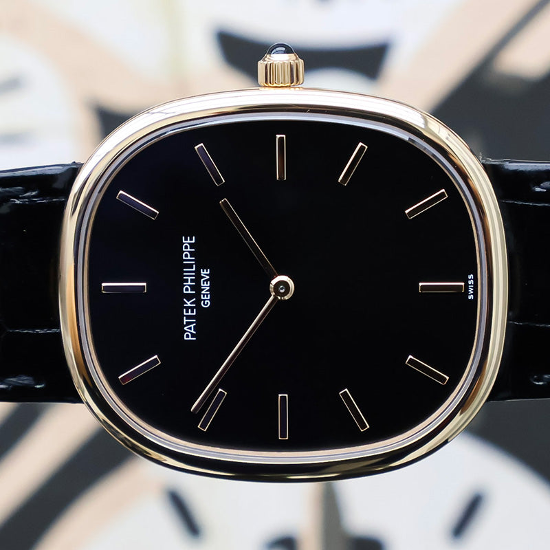 Patek Philippe 2025 Extra-Thin Golden Ellipse 34mm 5738R Black Dial