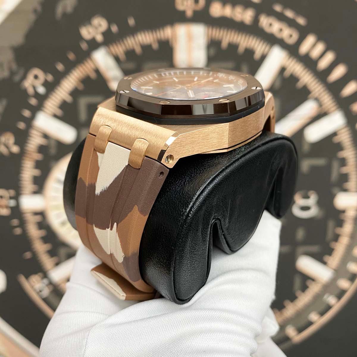 Audemars Piguet Limited Edition Royal Oak Offshore Chronograph 44mm 26401RO Brown Dial Pre-Owned - Gotham Trading 