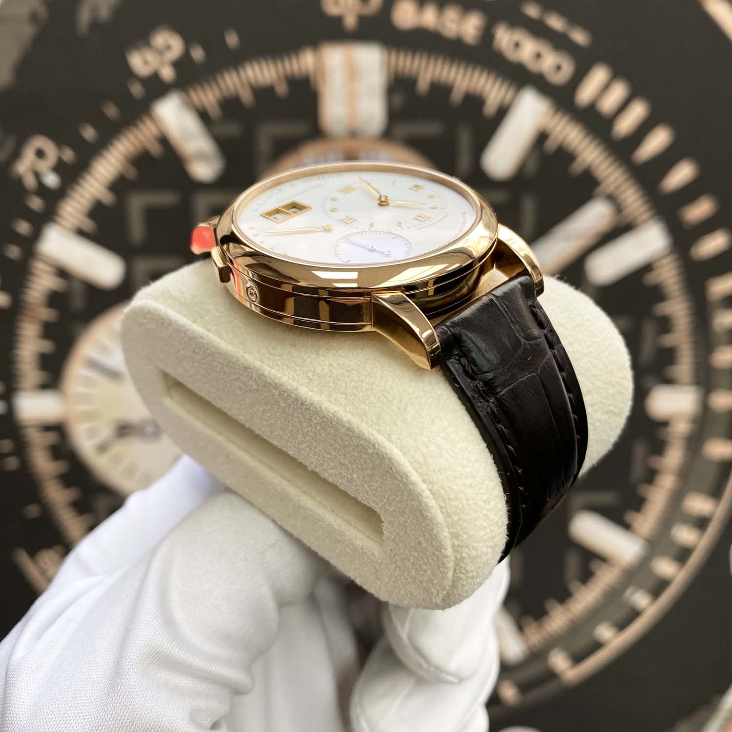 A. Lange & Söhne Lange 1 Daymatic 18k Rose Gold Silver Dial 320.032 Pre-Owned