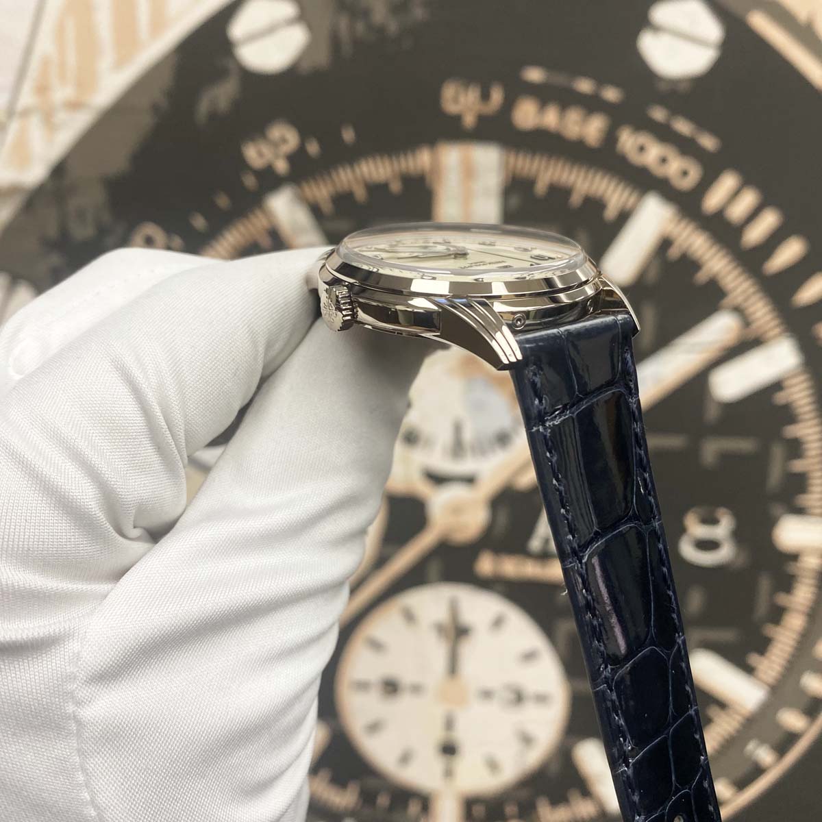 Patek Philippe Grand Complications Perpetual Calendar 40mm 5320G Cream Dial Blue Leather Band