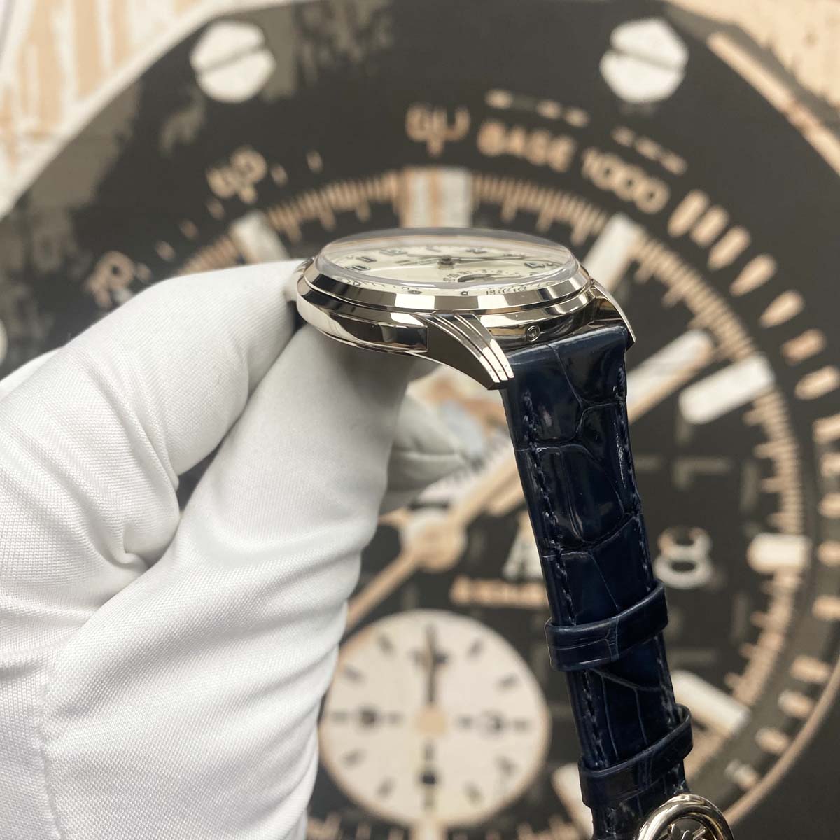 Patek Philippe Grand Complications Perpetual Calendar 40mm 5320G Cream Dial Blue Leather Band