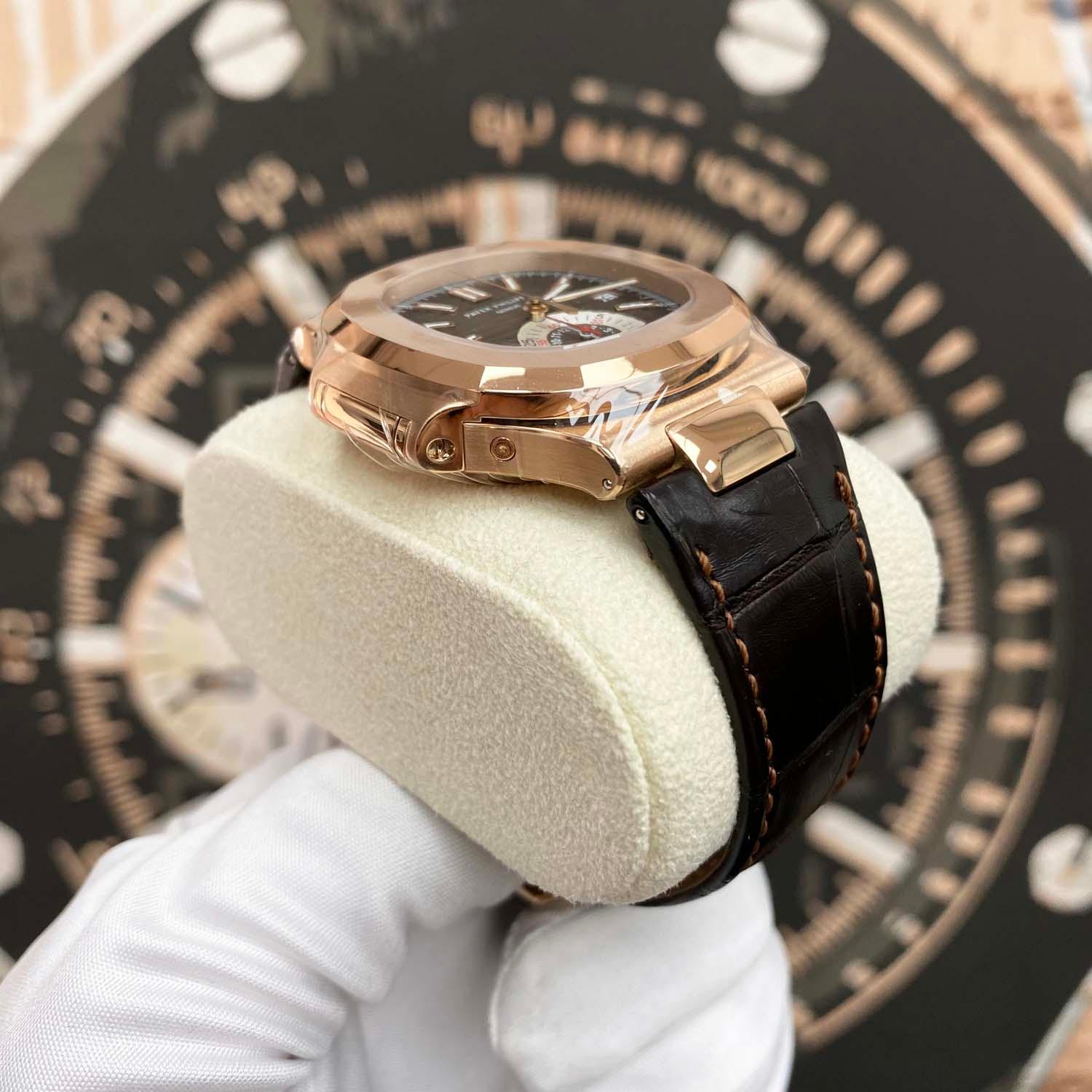 Patek Philippe Nautilus Chronograph 40mm 5980R Brown Dial - Gotham Trading 