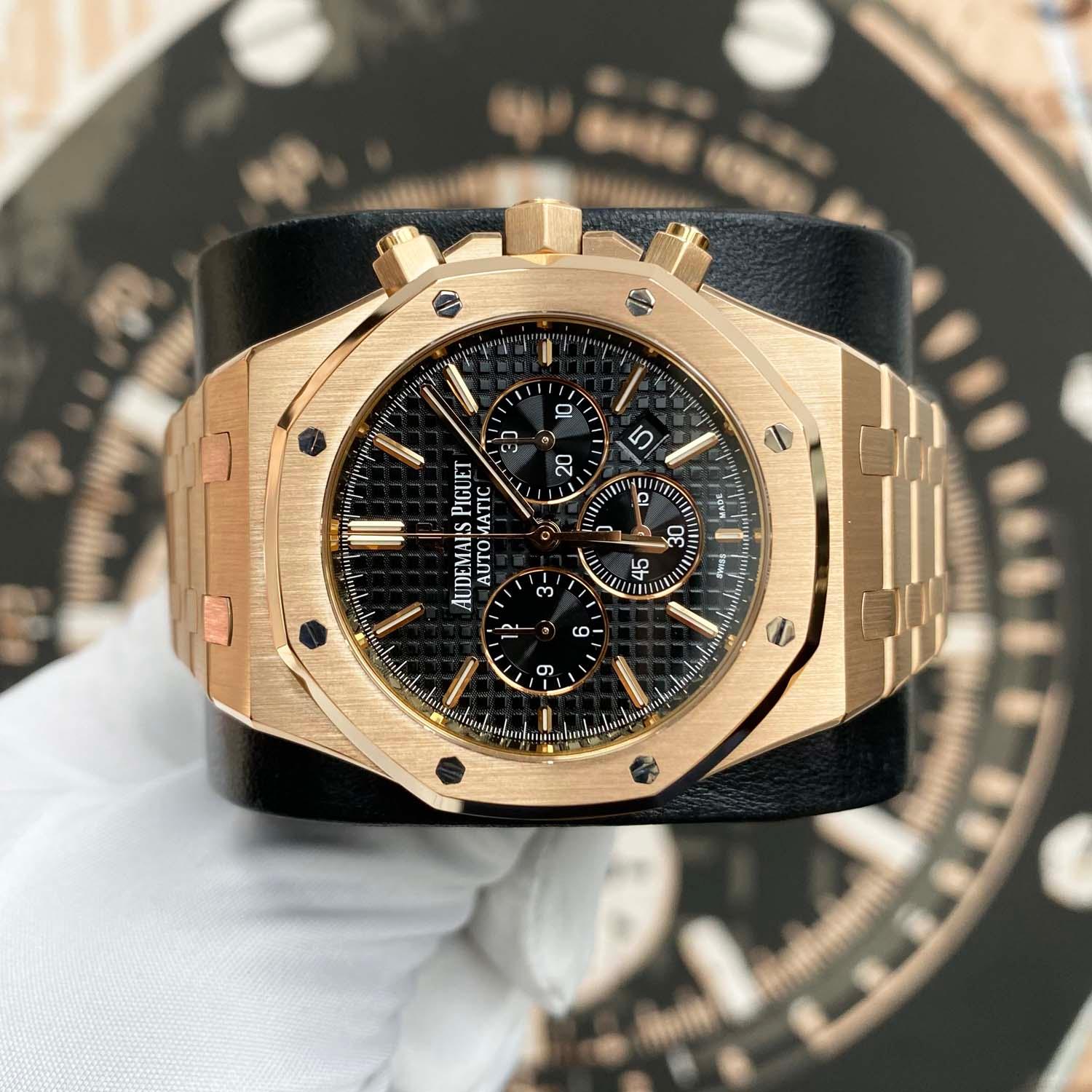 Audemars Piguet Royal Oak Chronograph 41mm 26320OR.OO.1220OR.01 Black Dial Pre-Owned - Gotham Trading 