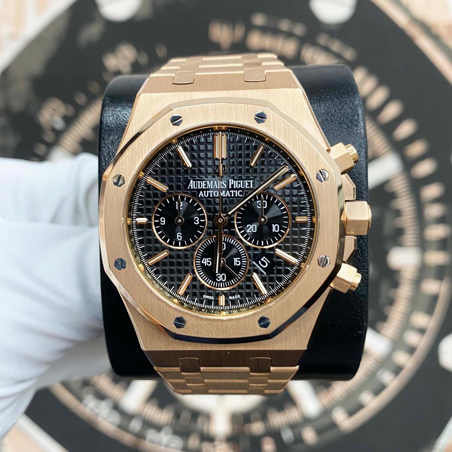 Audemars Piguet Royal Oak Chronograph 41mm 26320OR.OO.1220OR.01 Black Dial Pre-Owned - Gotham Trading 