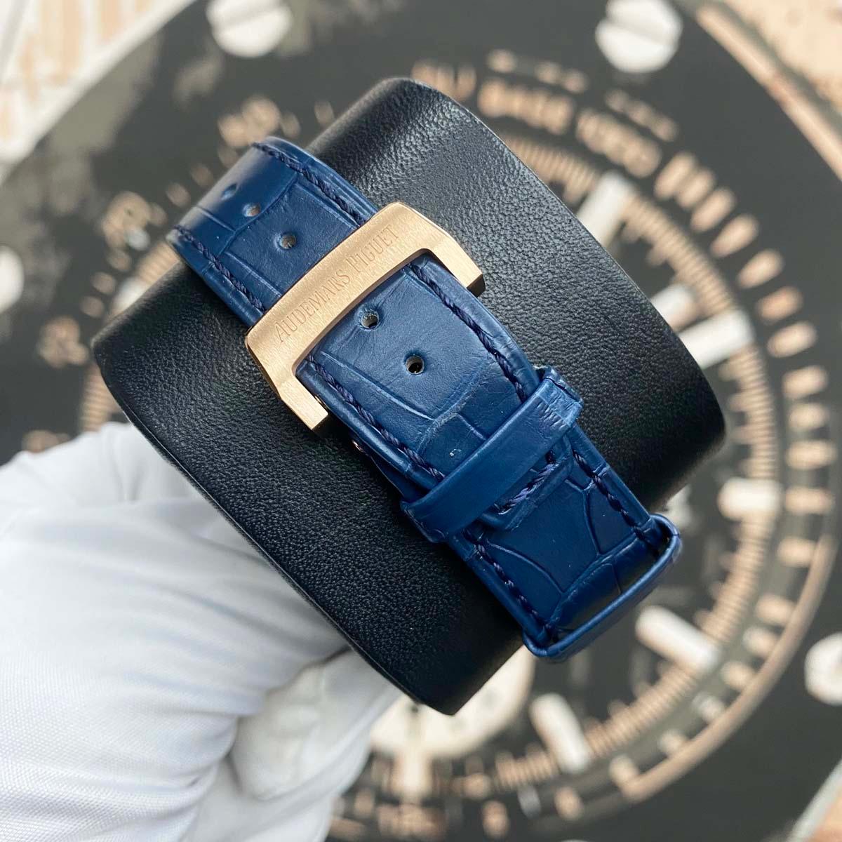 Audemars Piguet Royal Oak Self Winding 41mm 15510OR.OO.D315CR.02 Blue Dial Pre-Owned - Gotham Trading 