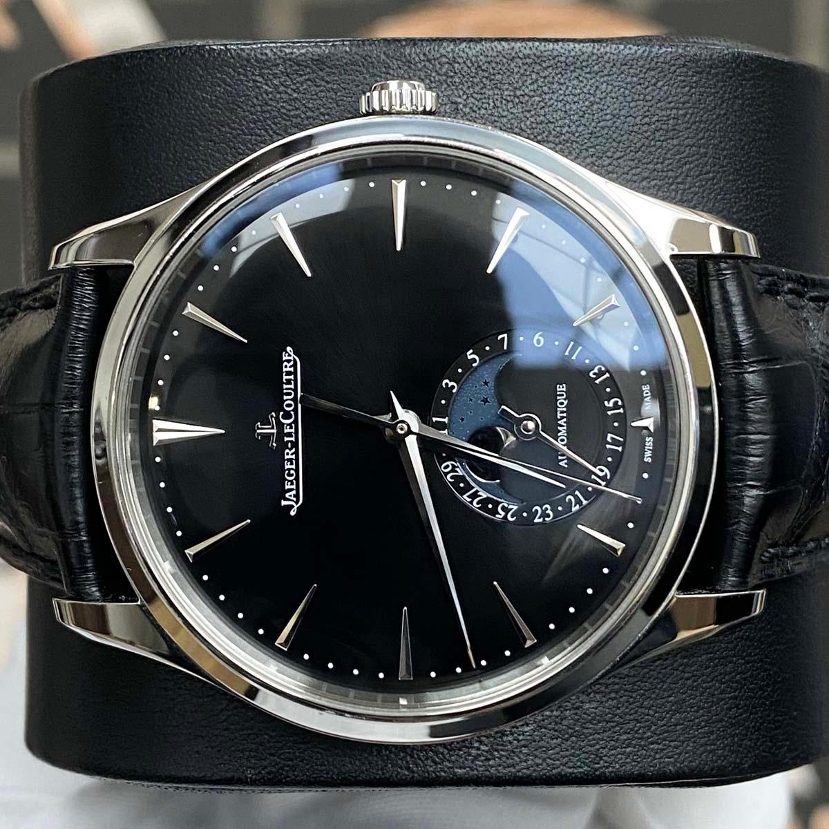 Jaeger-LeCoultre Master Ultra Thin Moon Black Dial 39mm Q1368471 Pre-Owned - Gotham Trading 