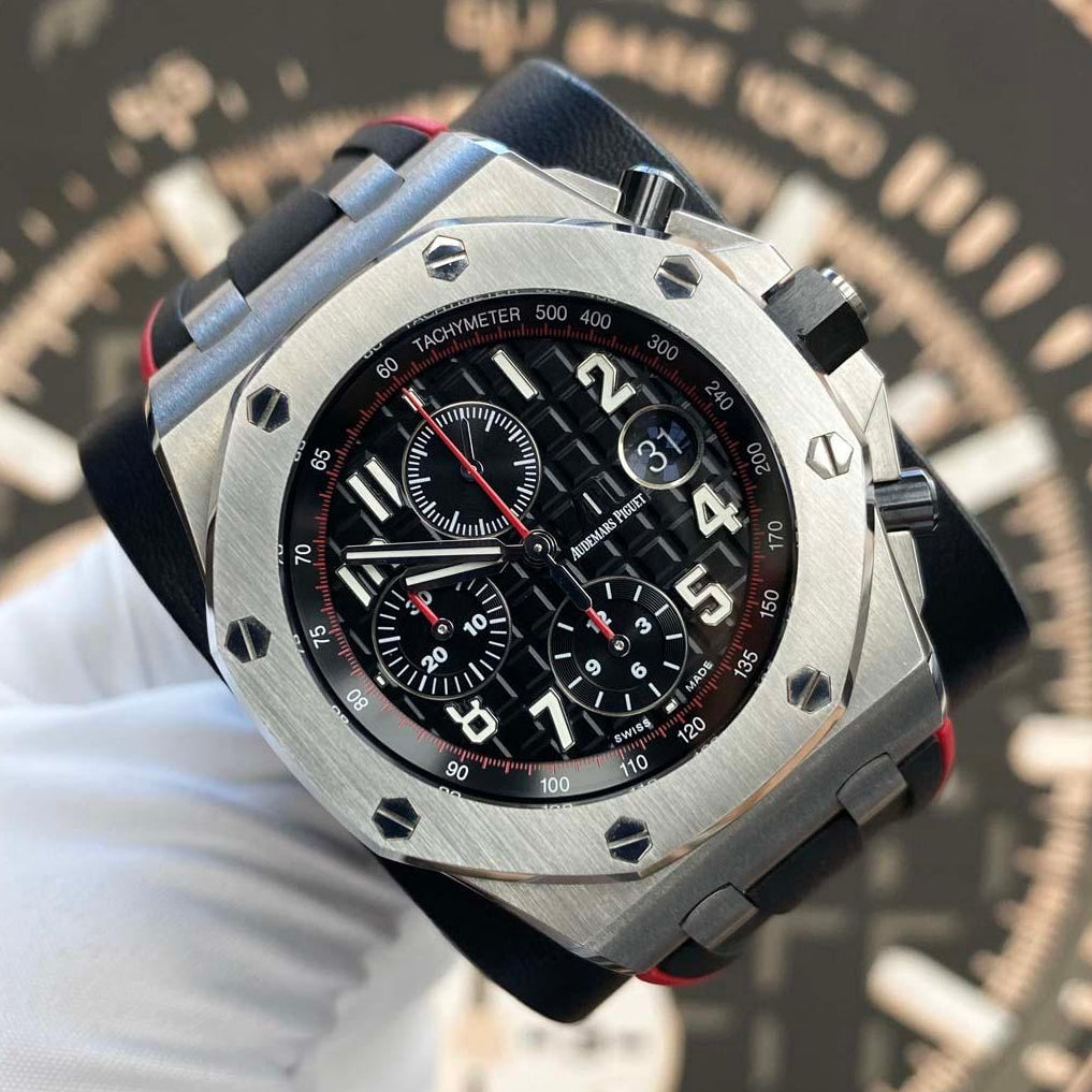 Audemars Piguet Royal Oak Offshore Chronograph 42mm 26470ST Black Dial Pre-Owned - Gotham Trading 