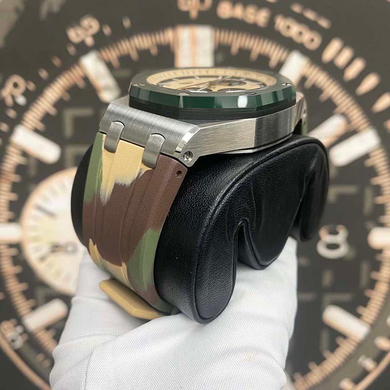 Audemars Piguet Royal Oak Offshore Camouflage 44mm 26400SO.OO.A054CA.01 Beige Dial Pre-Owned - Gotham Trading 
