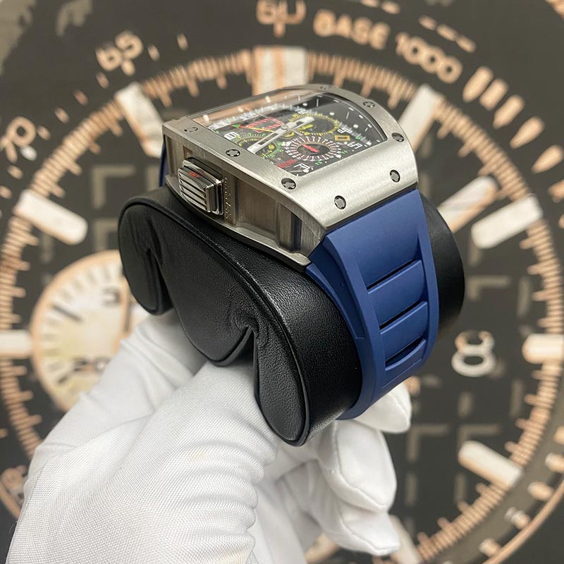 Richard Mille GMT Chronograph RM11-02 Titanium 50mm Open-worked Dial Pre-Owned - Gotham Trading 