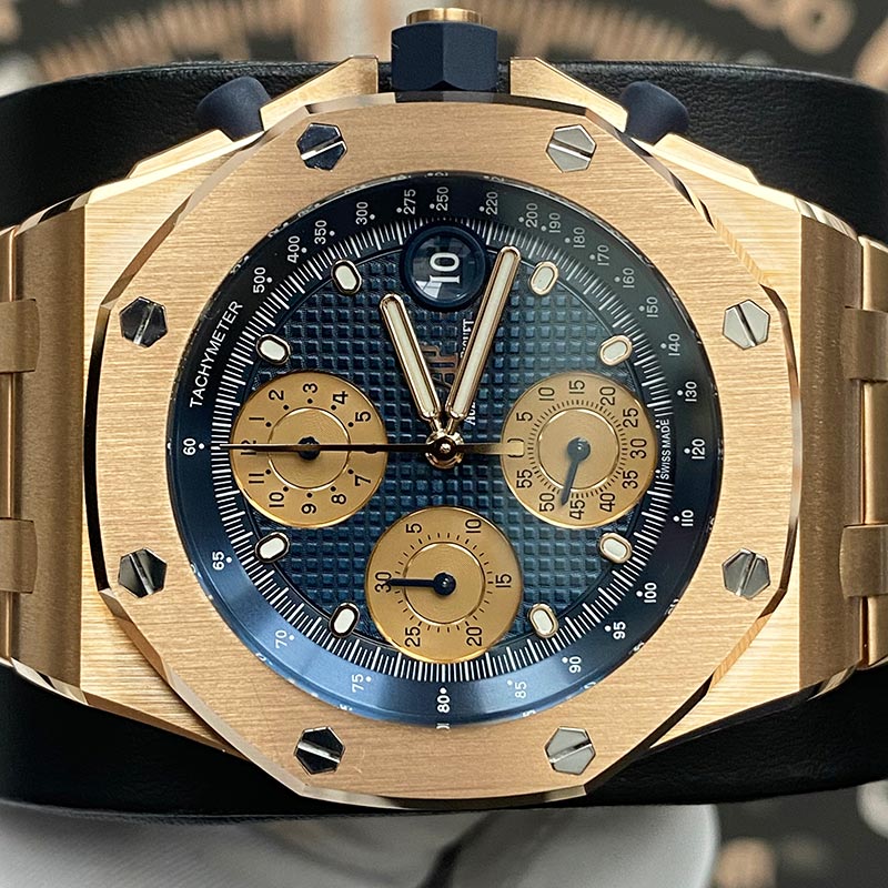 Audemars Piguet Royal Oak Offshore 42mm 26238OR.OO.2000OR.01 Blue Dial Pre-Owned - Gotham Trading 