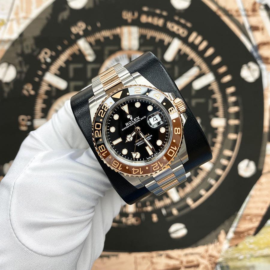 Rolex GMT-Master II Root-Beer 40mm 126711CHNR Black Dial Pre-Owned - Gotham Trading 