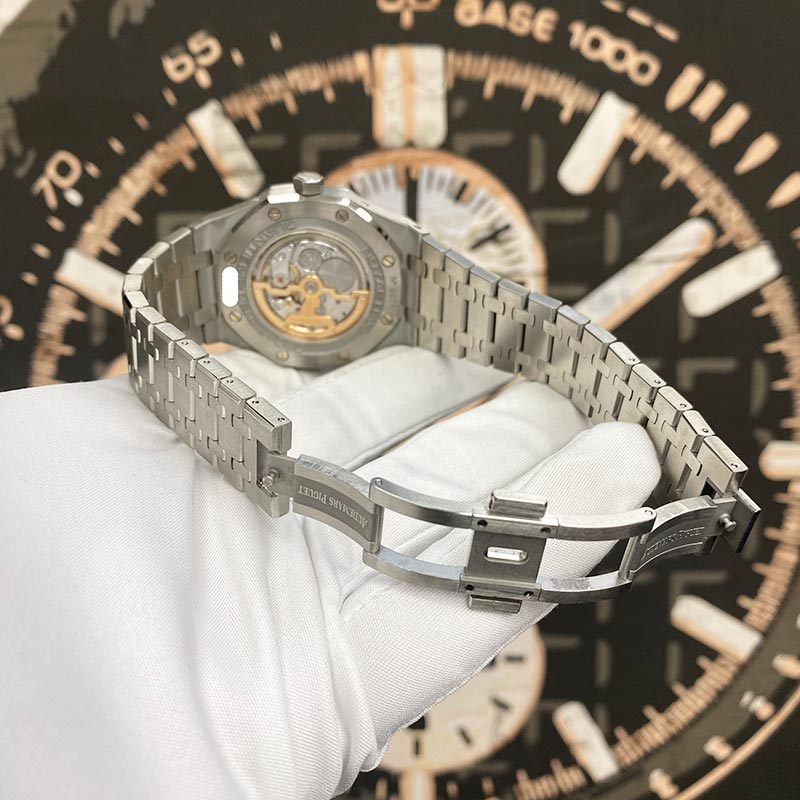 Audemars Piguet Royal Oak Perpetual Calendar 41mm 26574ST Silver Dial Pre-Owned - Gotham Trading 