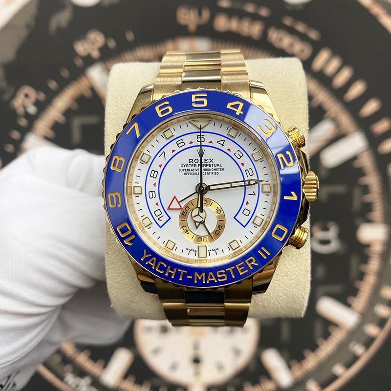 Rolex Yacht-Master II 44mm 116688 White Dial Pre-Owned - Gotham Trading 