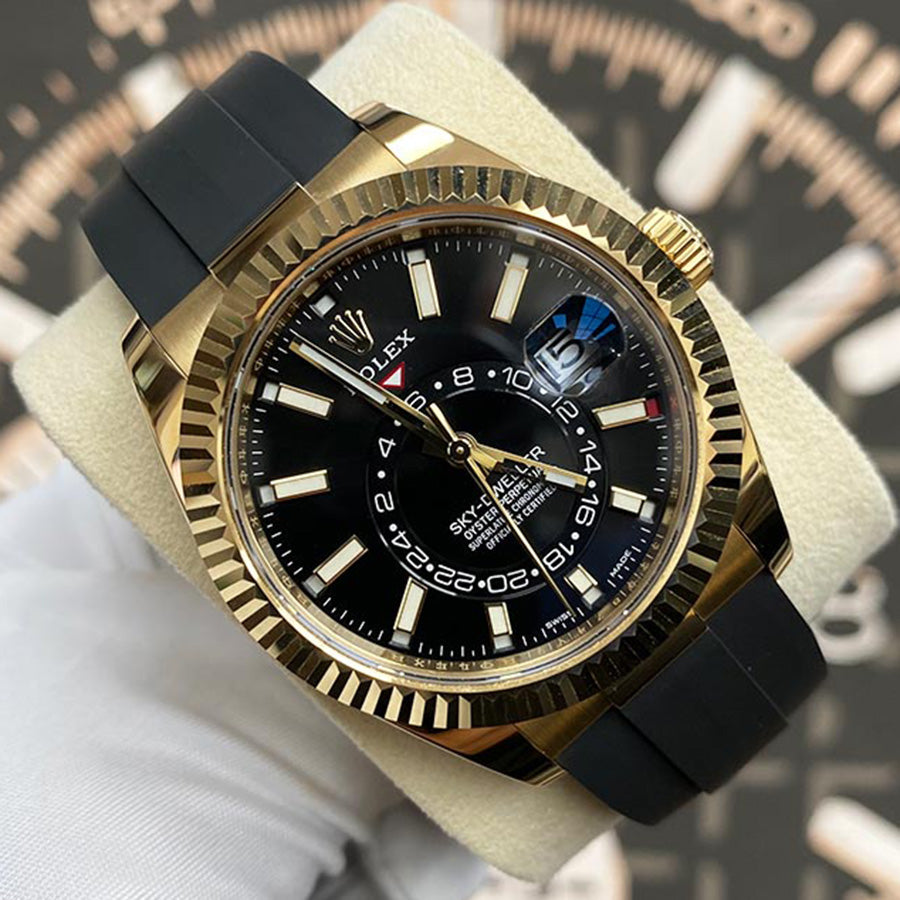 Rolex Sky-Dweller 42mm Oyster Flex 326238 Black Dial Pre-Owned