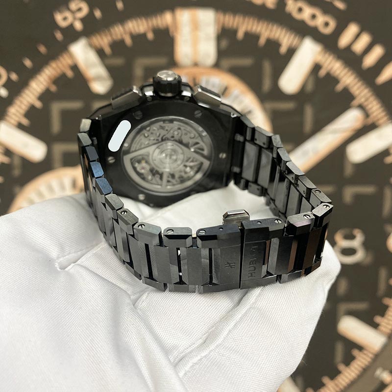 Hublot Big Bang Black Magic Black Ceramic Openworked Dial 42mm 451.CX.1170.CX Pre-Owned - Gotham Trading 