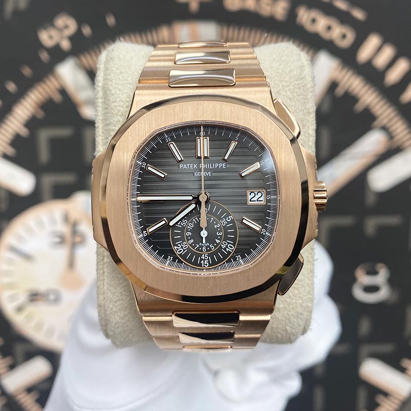 Patek Philippe 2018 Nautilus Chronograph 40mm 5980/1R Black Dial Pre-Owned