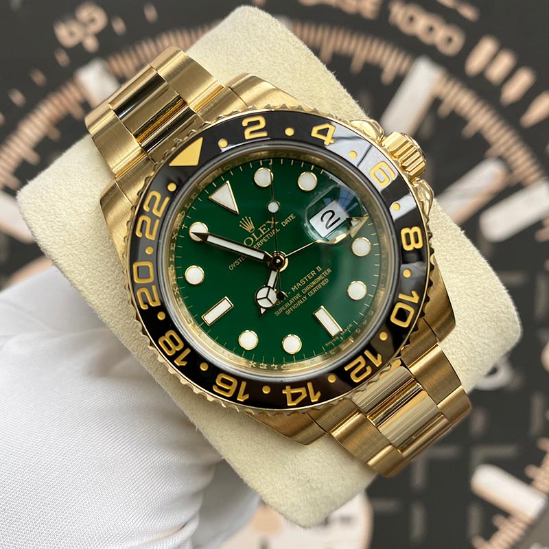 Rolex GMT-Master II 40mm 116718 Green Dial Pre-Owned