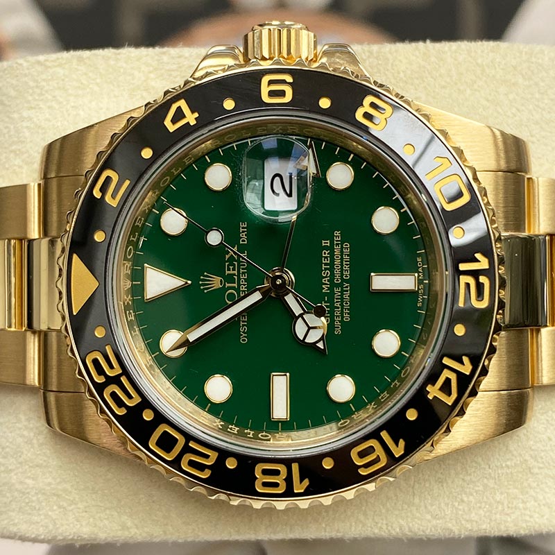 Rolex GMT-Master II 40mm 116718 Green Dial Pre-Owned