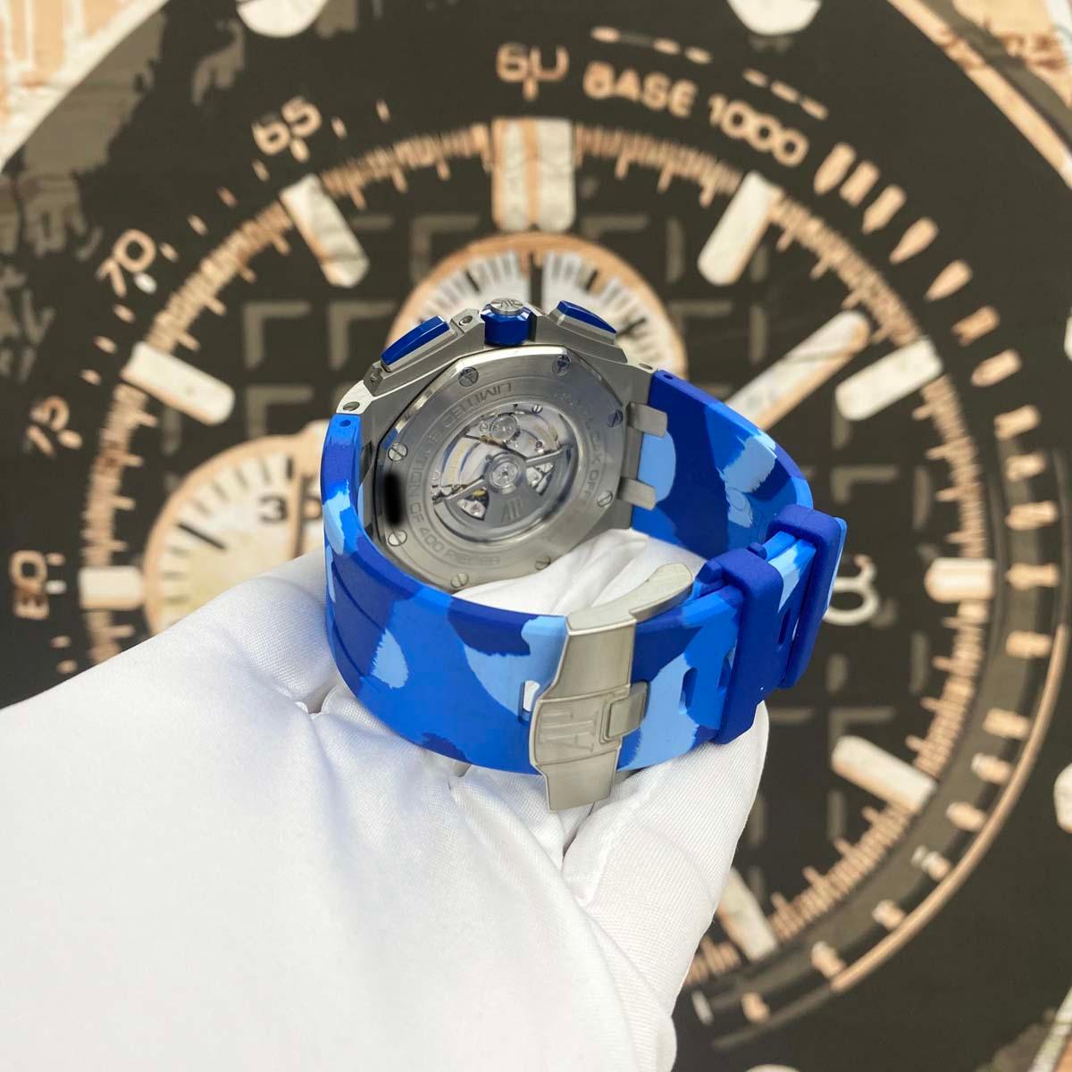 Audemars Piguet Limited Edition Royal Oak Offshore Chronograph 44mm 26400SO Blue Dial Pre-Owned - Gotham Trading 