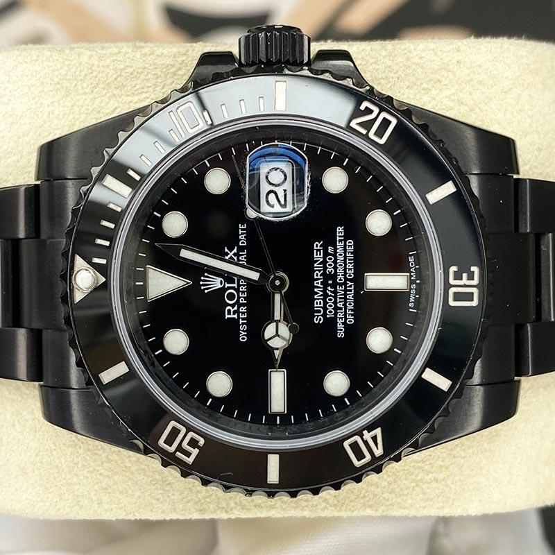 Rolex PVD-DLC Submariner Date 40mm 116610LN Black Dial Pre-Owned