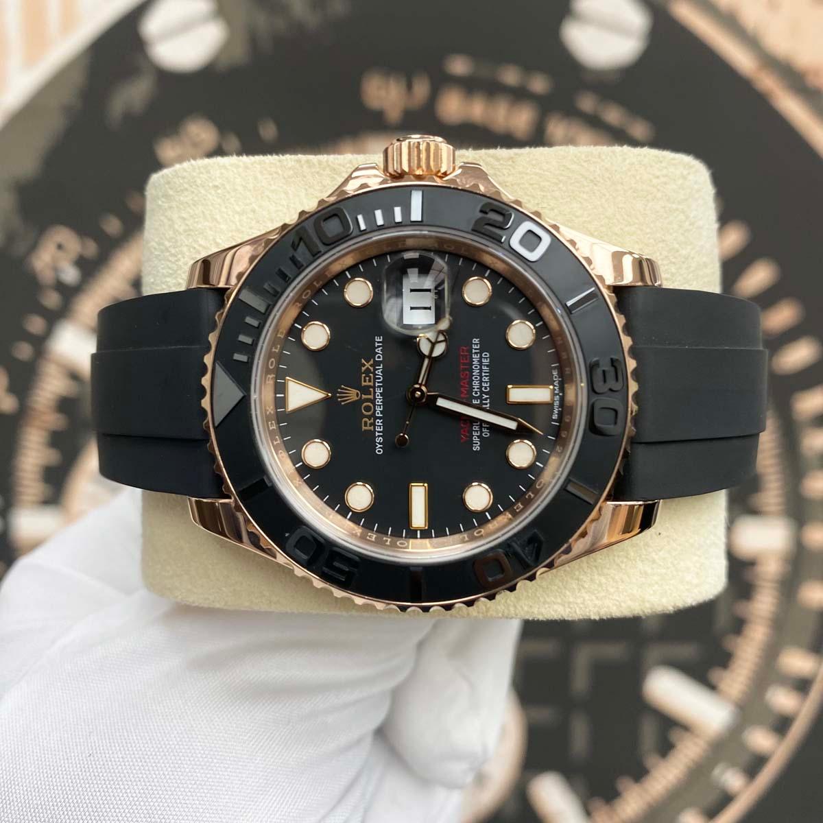Rolex Yacht Master 40 Black Dial 40mm 116655 Pre-Owned - Gotham Trading 